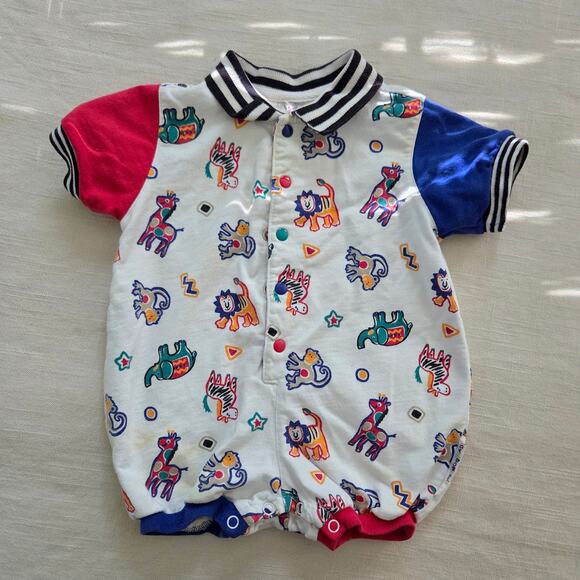 Vintage Gymboree Animals Romper 3-6 months - Picture 1 of 7